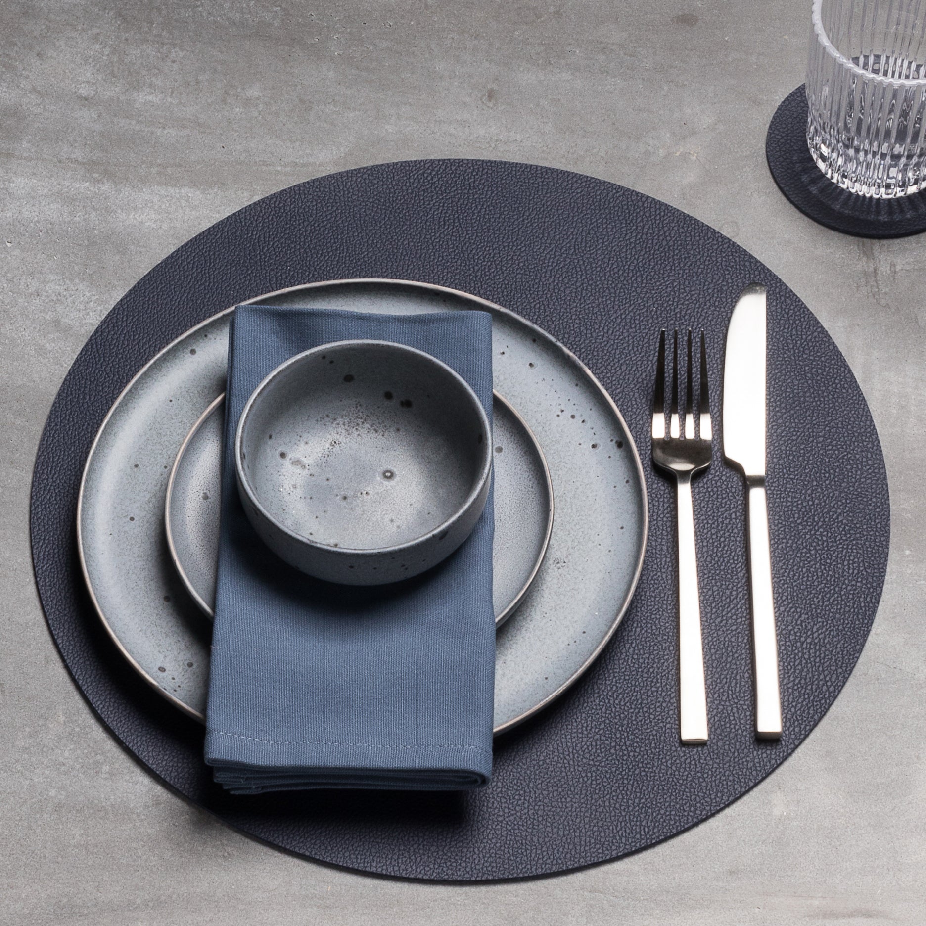 Vendbar dækkeserviet Ø38 cm